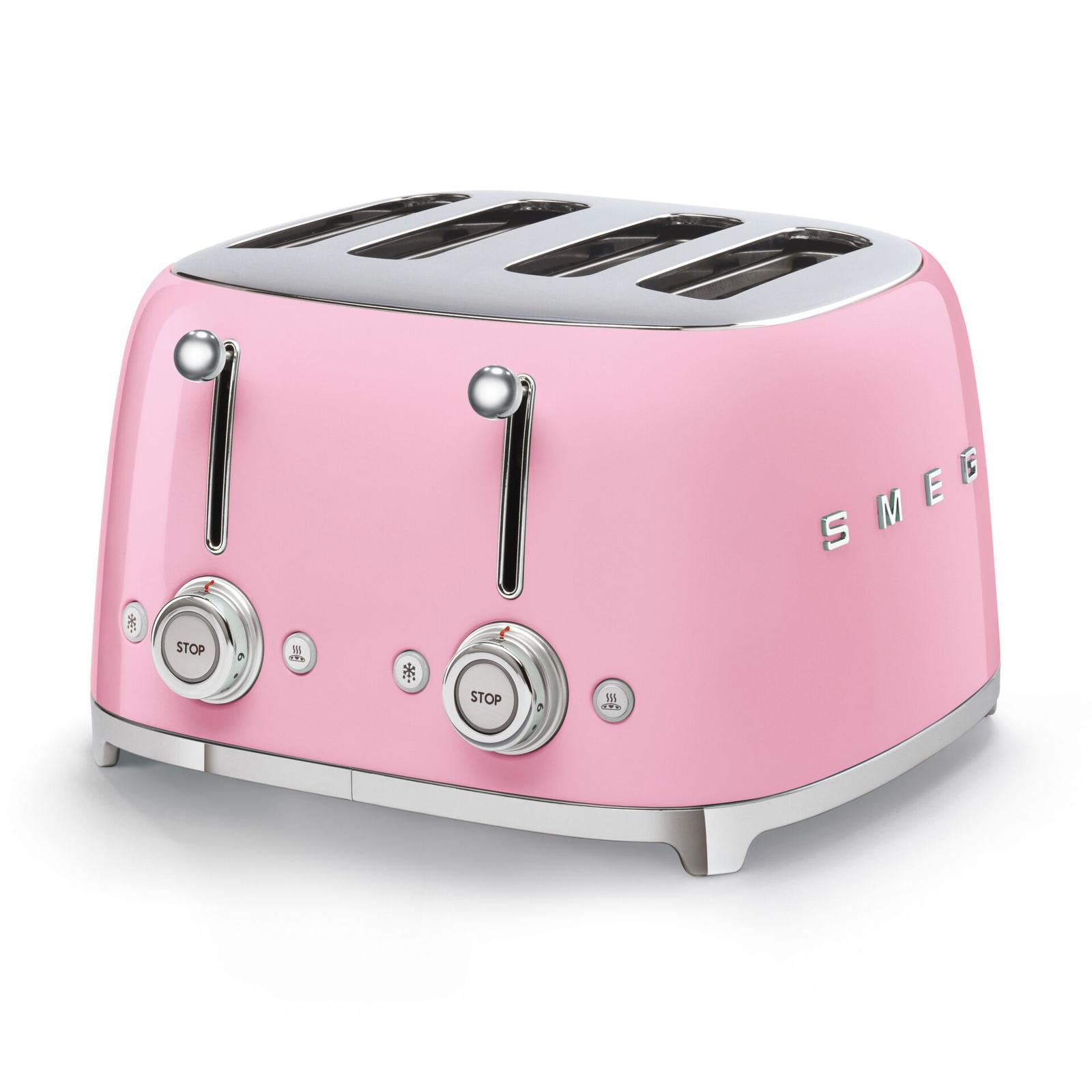 SMEG TSF03PKEU 4-Тостер Schlitz-Розовый тостер Cadillac