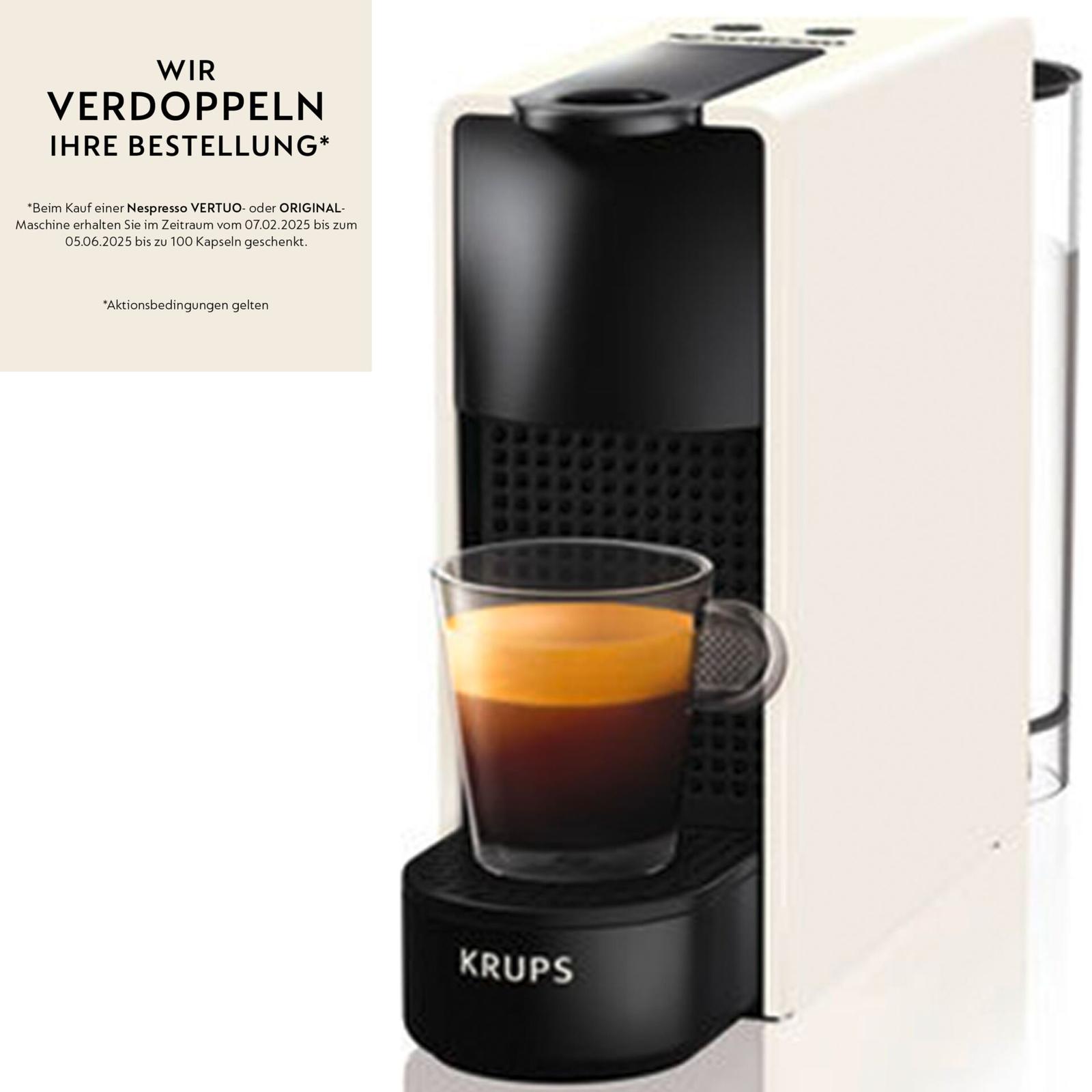 Мини-кофемашина Nespresso XN 1101 Essenza белого цвета от Krups