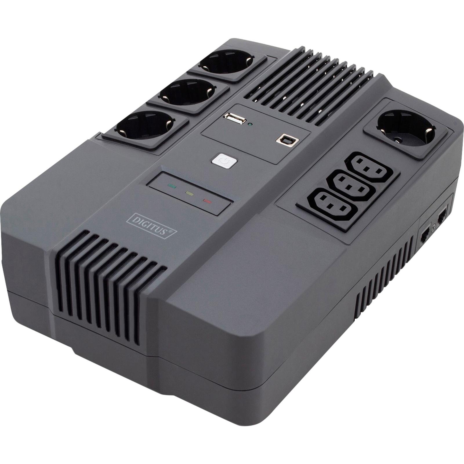 DIGITUS All-in-One USV , СВЕТОДИОД 600 ВА/360 Вт, 12 В/7 Ач, DN-170110