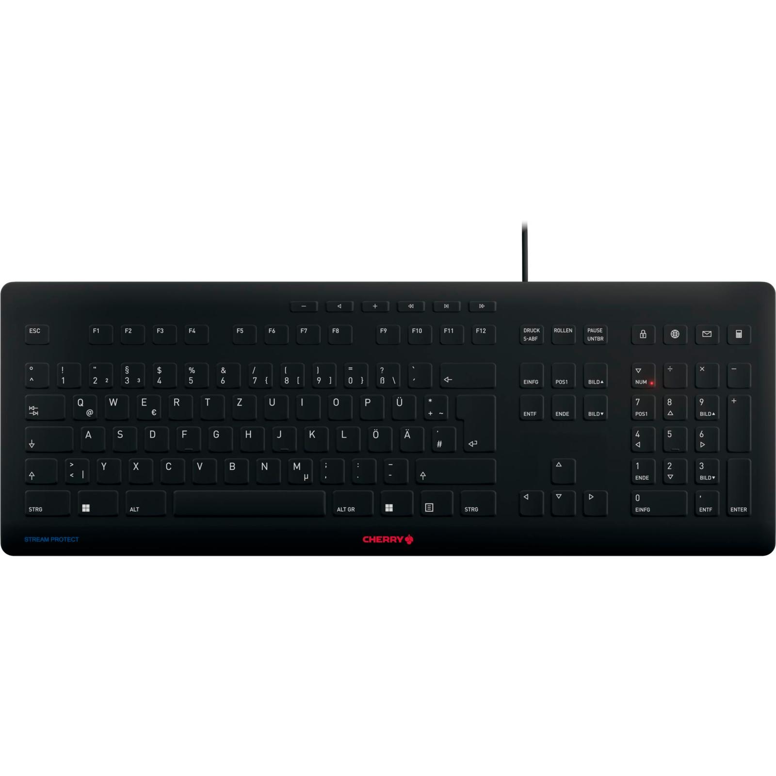 Вишневый ручеек Защищает вкус schwarz Tastatur